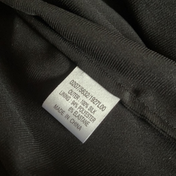 NWT Hobbs Black Silk Georgette cap sleeve dress 8 - Picture 12 of 14